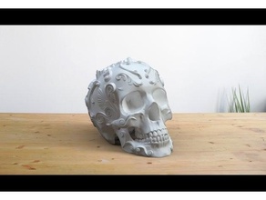 ornement crâne 2 art 3d print model - Mito3D