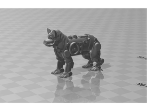 robo perro compañero androide animal dnd dragones mazmorras mecánico robot rpg mesa lobo 3d print model - Mito3D