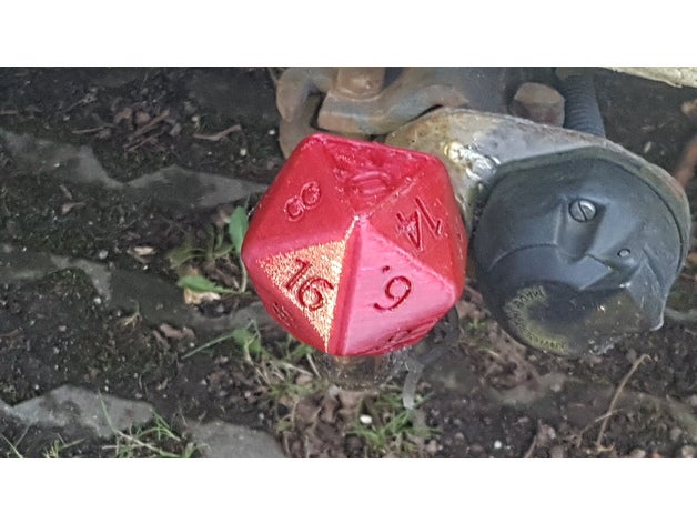 d20 Trekhaakdop trailerhitchcap boné carro dados reboque 3D print model - Mito3D