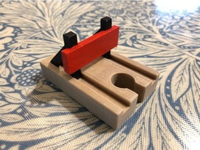 brio ferrocarril buffer compatible madera pista 3d print model - Mito3D