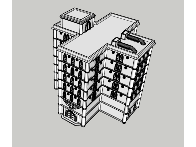 adeptus titanicus edificio 26 intatto 3D print model - Mito3D