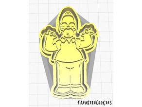 homer simpson cookie cutter 3d print model - Mito3D