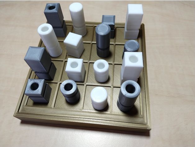 quarto + board game 3D print model - Mito3D