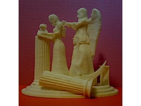 broken column virgin weeping 3d print model - Mito3D