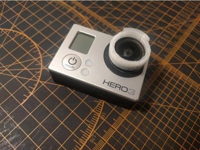 Go Pro héros3 fpv lentille protection 3d print model - Mito3D