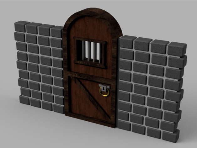 dungeon cell door 3D print model - Mito3D