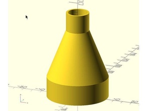 parametrisch Tube Adapter openscad Vakuum Holzhandel 3d print model - Mito3D