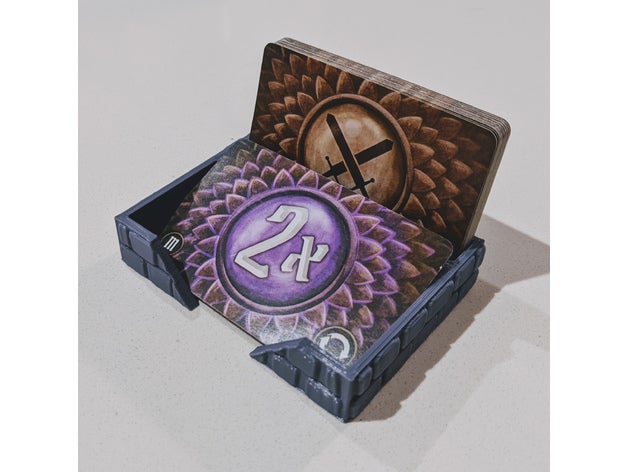 compact gloomhaven attack modifier deck tray boardgame boardgames accessories components inserts organizer frosthaven 3d dashboard element standee 3D print model - Mito3D