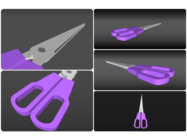 scissor 3d printing drawing 3D print model - Mito3D