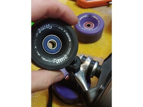 8mm axle quad roller skate bearing press pull 3d print model - Mito3D