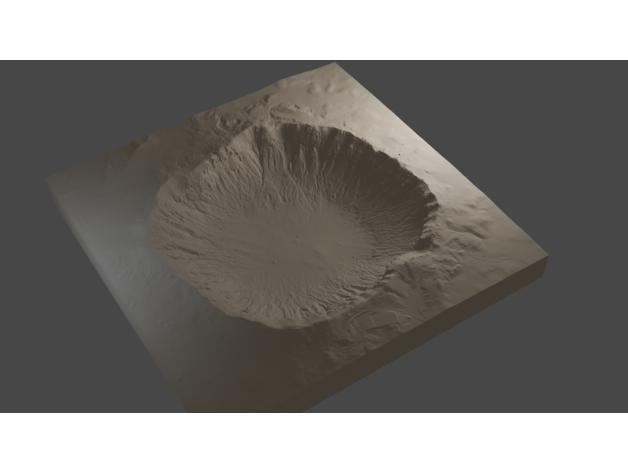 météore cratère barringer extrêmement haute res lidar 3D print model - Mito3D