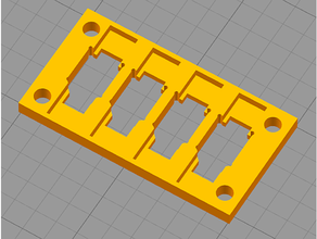 quad molex 2-pin 03-06-2023 panel mount 3d print model - Mito3D