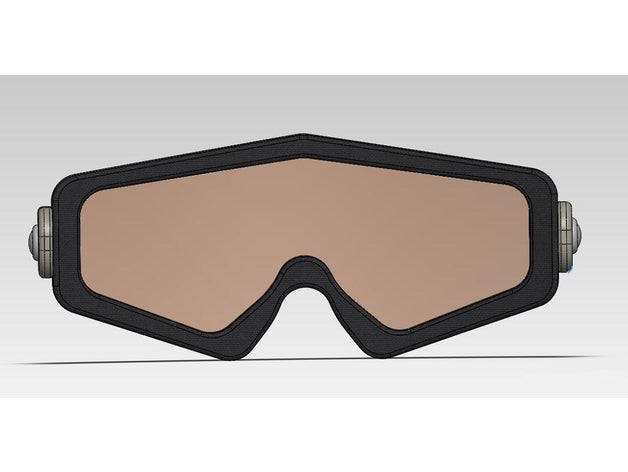 montado protetor óculos 3D print model - Mito3D