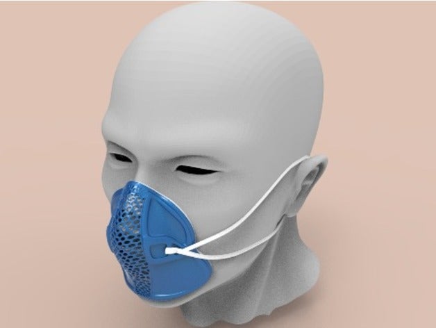 yeniden kullanılabilir maske gaz maskesi çerçeve örtmek koronavirüs savunmak kovid 19 kovid19 3D print model - Mito3D