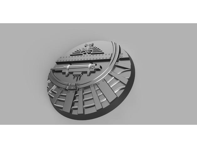 40mm Base Zukunft Stadt wh40k 3D print model - Mito3D