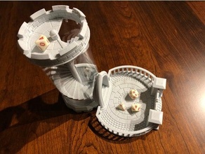 dice tower- stairs supports castle tower 3d print model - Mito3D