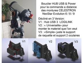 bouclier cubo usb3 derramar Nexstar evolução 6 8 9 astrofotografia celestron 3d print model - Mito3D