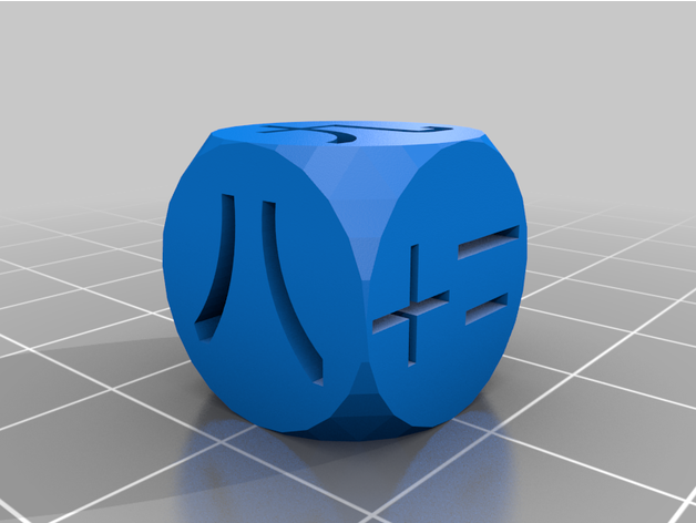 dice japanese numbers 1 - 6 7 12 boardgame language rpg 3D print model - Mito3D