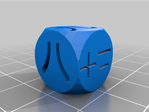 dice japanese numbers 1 - 6 7 12 boardgame language rpg 3d print model - Mito3D
