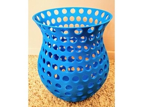 perforated1 container vase 3d print model - Mito3D