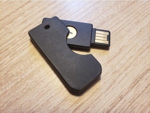 yubikey holder keychain 3d print model - Mito3D