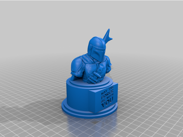 mando trophée bébé yoda mandalorien 3D print model - Mito3D