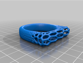 Voronoi anel estilo 3d print model - Mito3D