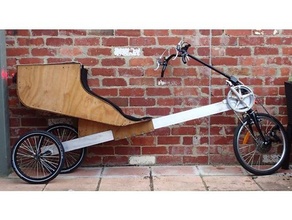 penche roue conduire tricycle fred bicyclette projet vélo DIY Humain alimenté véhicule couché trikes transport 3d print model - Mito3D