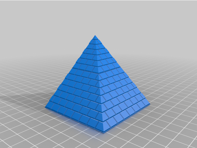 pirâmide cubos canto + interior paredes 3D print model - Mito3D