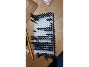 screwdriver bits holder hex organizer 3d print model - Mito3D