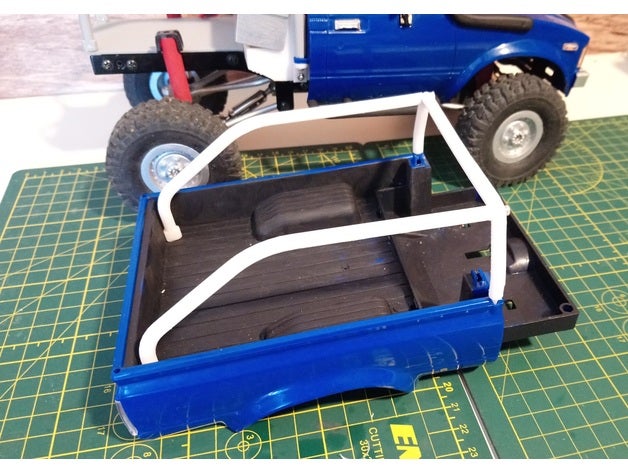 wpl c24 toyota hilux box mounted roll bar rc car crawler cage 3D print model - Mito3D