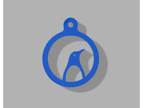 penguin keychain type 3d print model - Mito3D