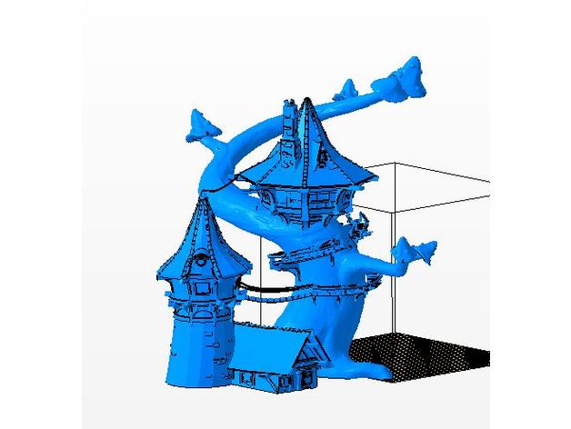 fungo goblin Torre terreno eroico scala aos dnd fantasia funghi warhammer whfb 3D print model - Mito3D