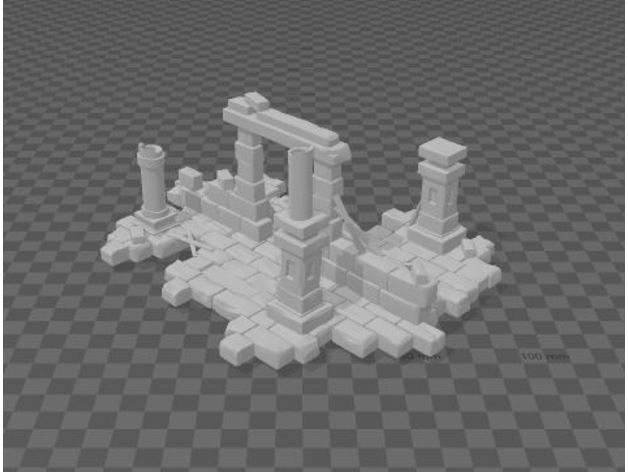 klein Ruine streuen Terrain 3D print model - Mito3D