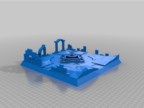 pequeña aos monitor diorama terreno 3d print model - Mito3D