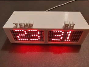case max7219-based temperature humidity display 3d print model - Mito3D