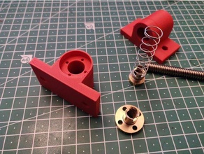 3018 diy cnc t8 leadscrew anti backlash spring-loaded nut bearing block axis 3d print model - Mito3D
