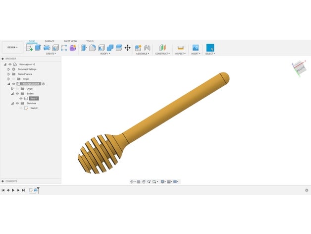 honey spoon honeyspoon 3D print model - Mito3D