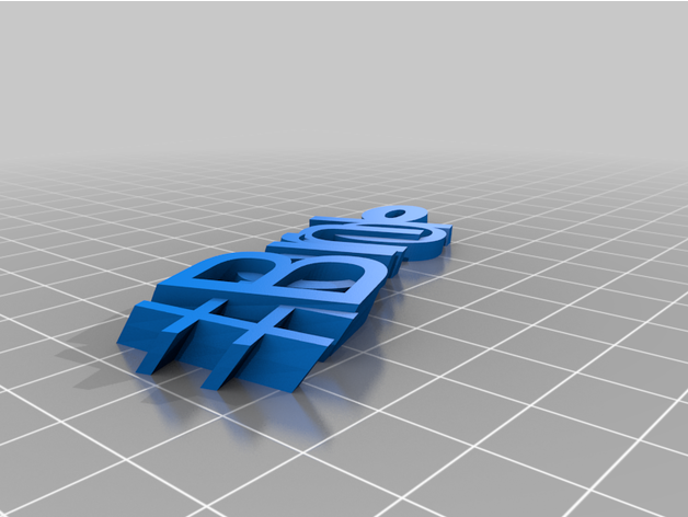 personalizado iamburny texto llavero 3D print model - Mito3D