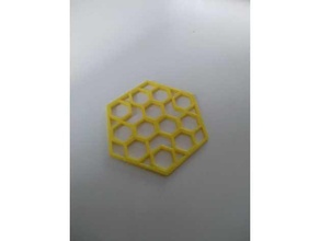 hexagon keychain 3d print model - Mito3D