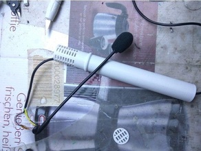 USB microfone caso bainha 3d print model - Mito3D