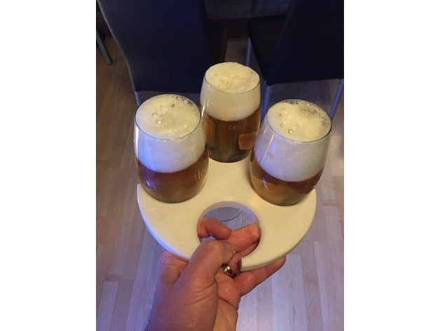 Bier Tablett 4 330 Kneipe 3D print model - Mito3D