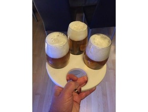 Bier Tablett 4 330 Kneipe 3d print model - Mito3D