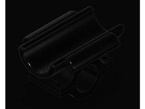 bike flashlight holder mount 3d print model - Mito3D