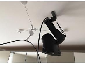 oculus rift ceiling hook mount hmd vr headset 3d print model - Mito3D
