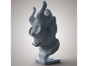 geek demon bust 3d print model - Mito3D