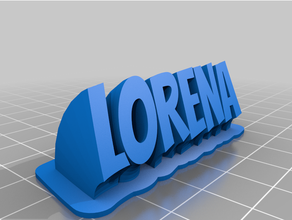 lorena personalizado 3d print model - Mito3D