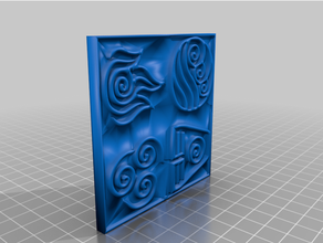 4 elements stamp remix avatar airbe 3d print model - Mito3D