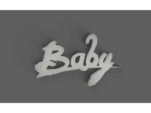 baby babyshower word 3D print model - Mito3D