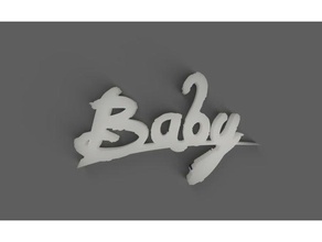 bebé babyshower palabra 3d print model - Mito3D